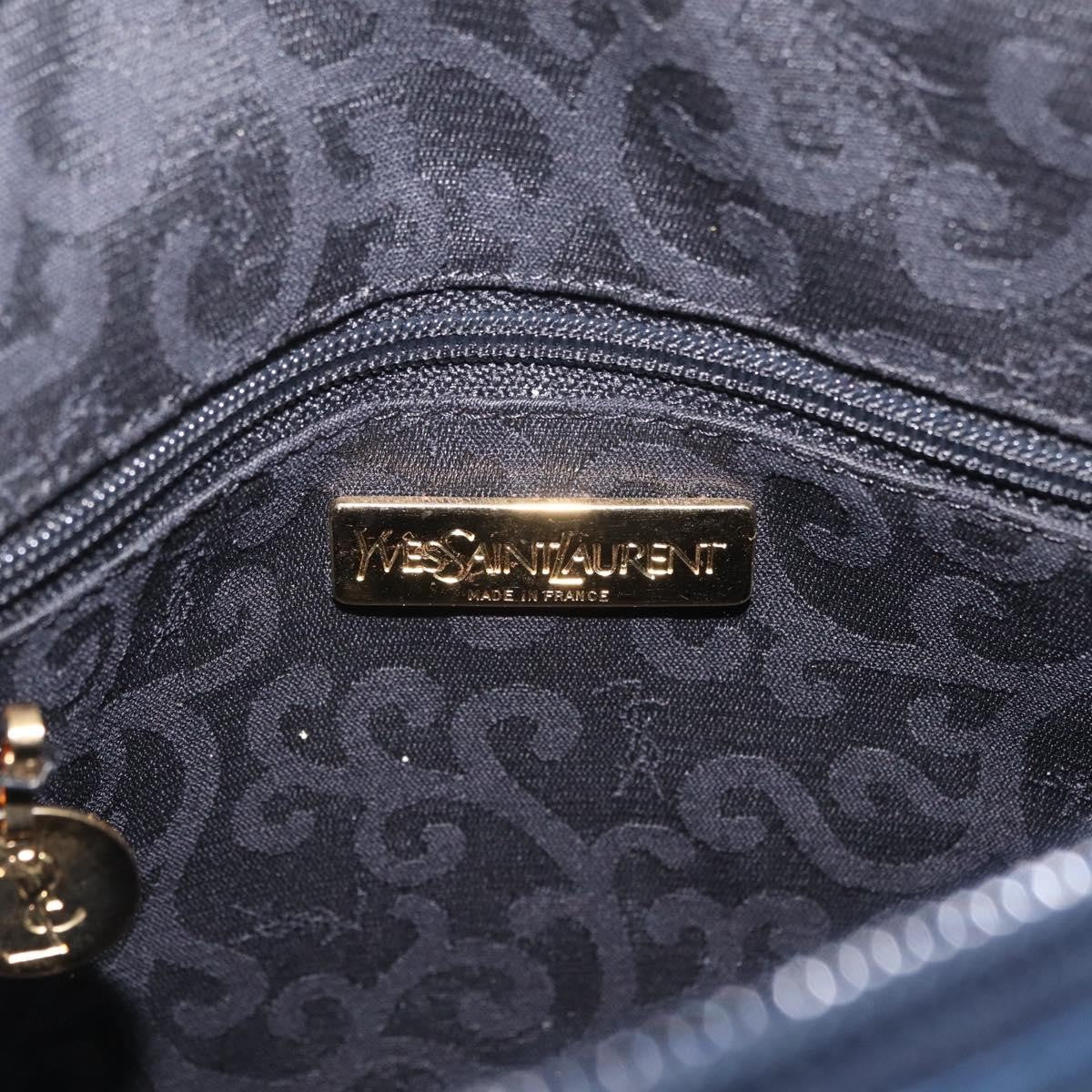 Saint Laurent Overseas Leather, Navy, Leather, Tote Bag