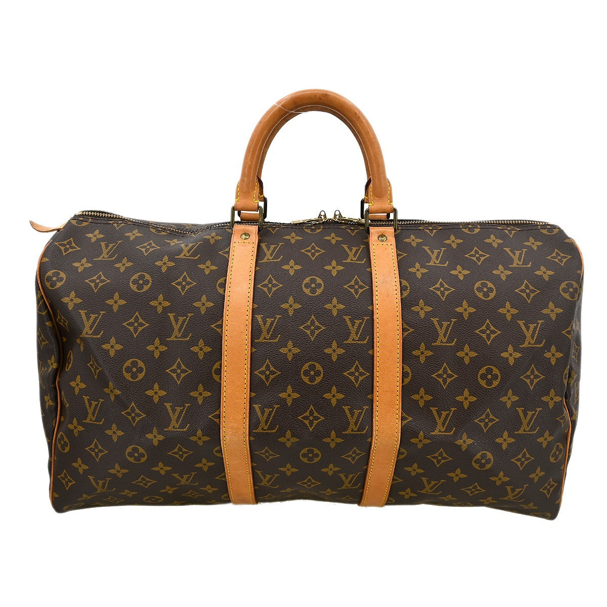 Louis Vuitton Keepall Monogram, Brown, Canvas, Travel Bag