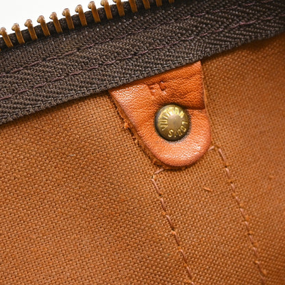 Louis Vuitton Keepall Monogram, Brown, Canvas, Travel Bag