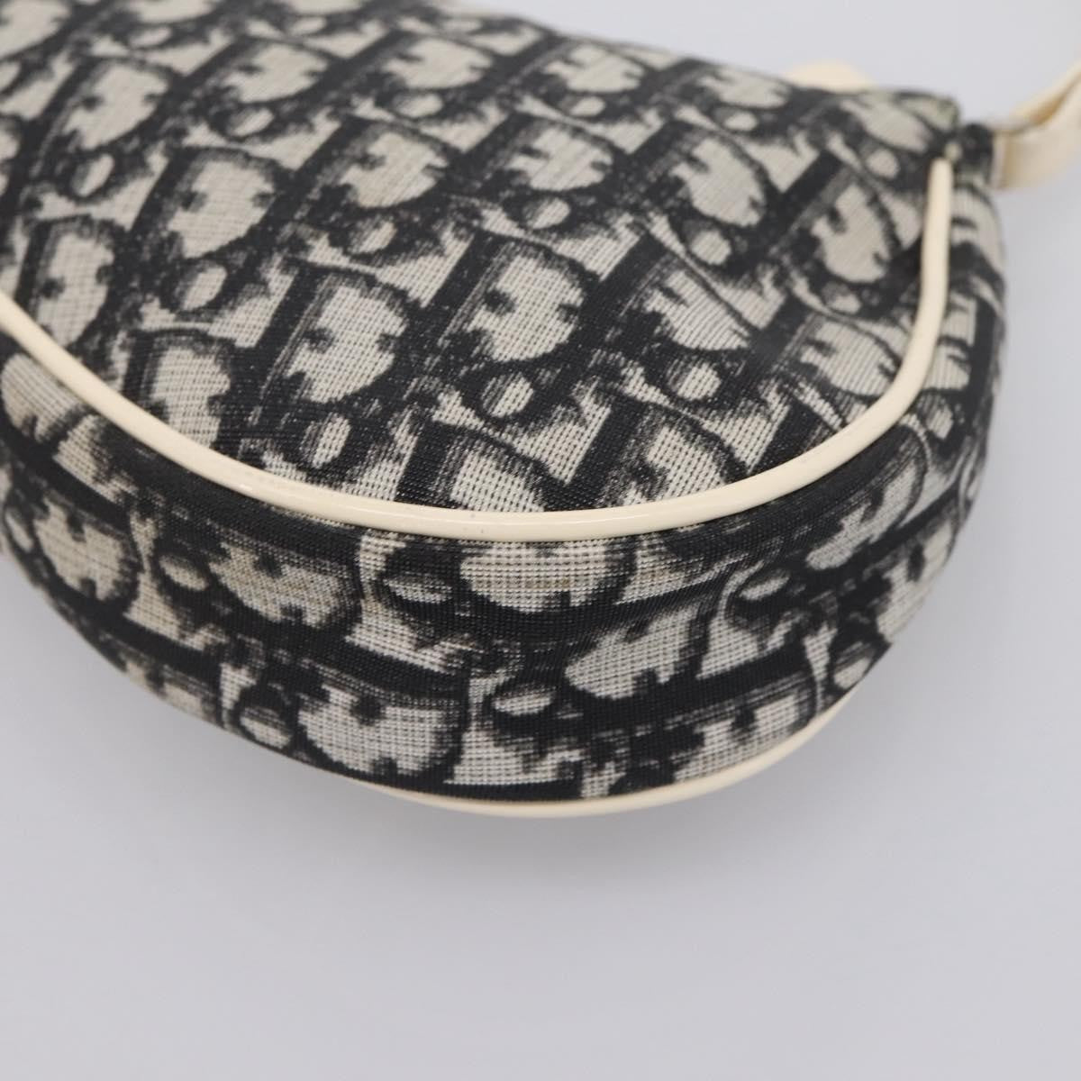 Christian Dior Vintage Saddle Diorissimo Canvas, Gray, Canvas, Handbag