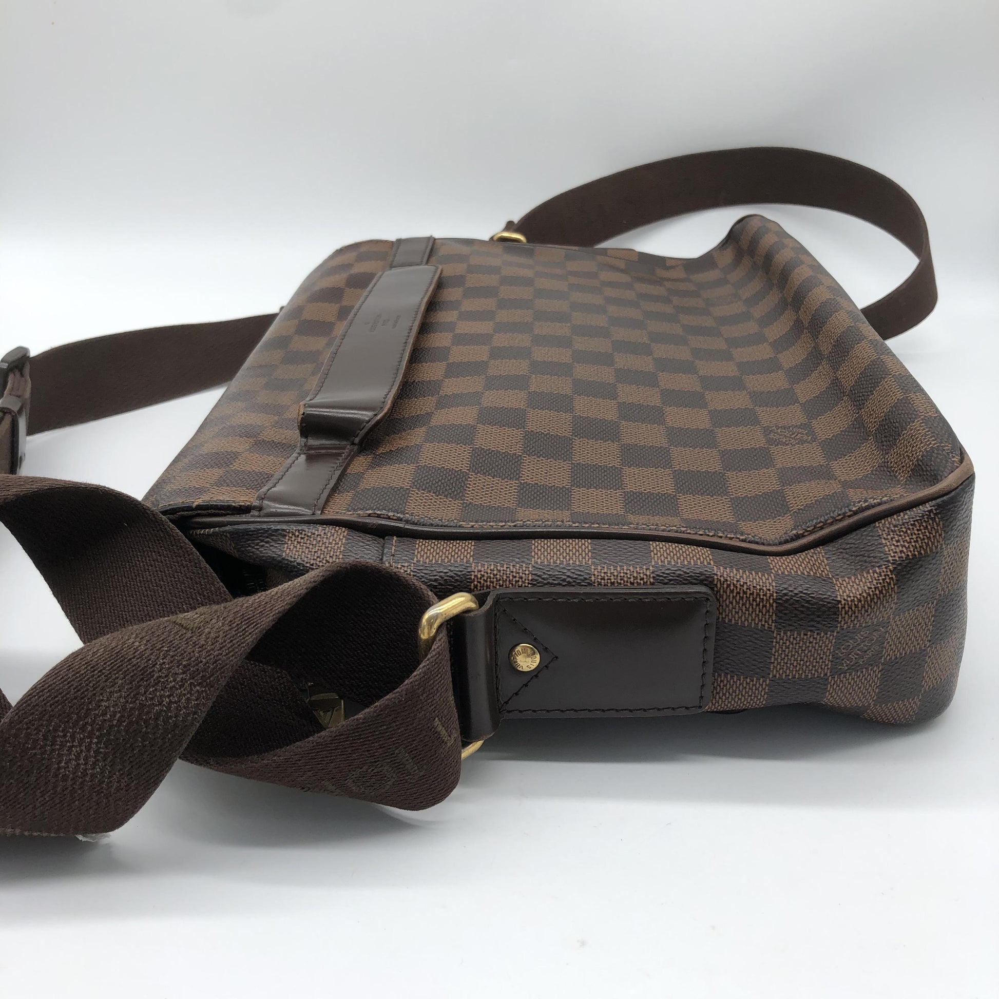 Louis Vuitton Shelton Messenger Damier Ebene, Brown, Canvas, Shoulder Bag