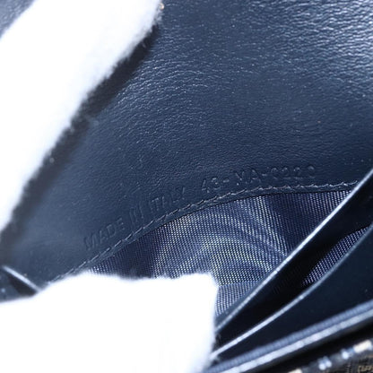 Christian Dior Saddle Card Case Oblique Canvas, Navy, Canvas, Card Holder