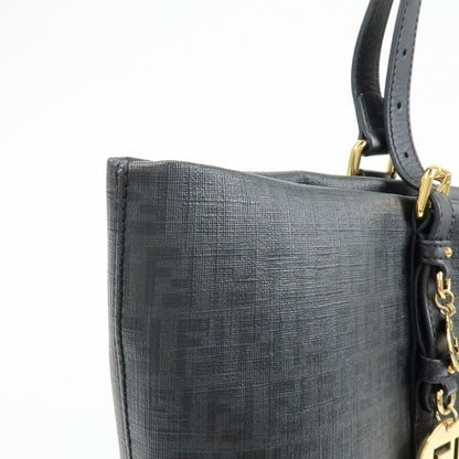Fendi Superstar Zucchino Coated Canvas, Black, Canvas, Tote Bag
