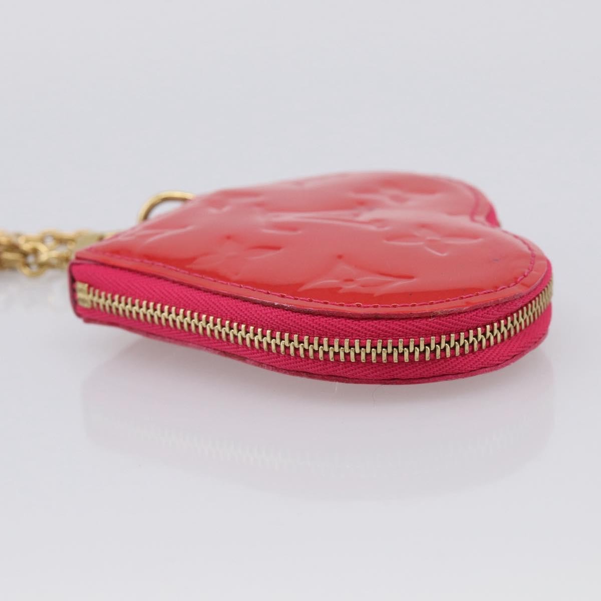 Louis Vuitton Heart Coin Purse Monogram Vernis, Pink, Patent Leather, Clutch