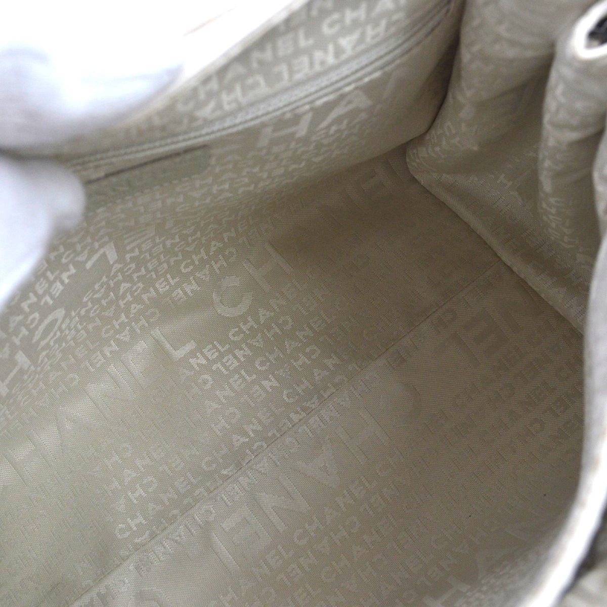 Chanel Pocket Accordion Flap Quilted Lambskin, White, Leather, Shoulder Bag