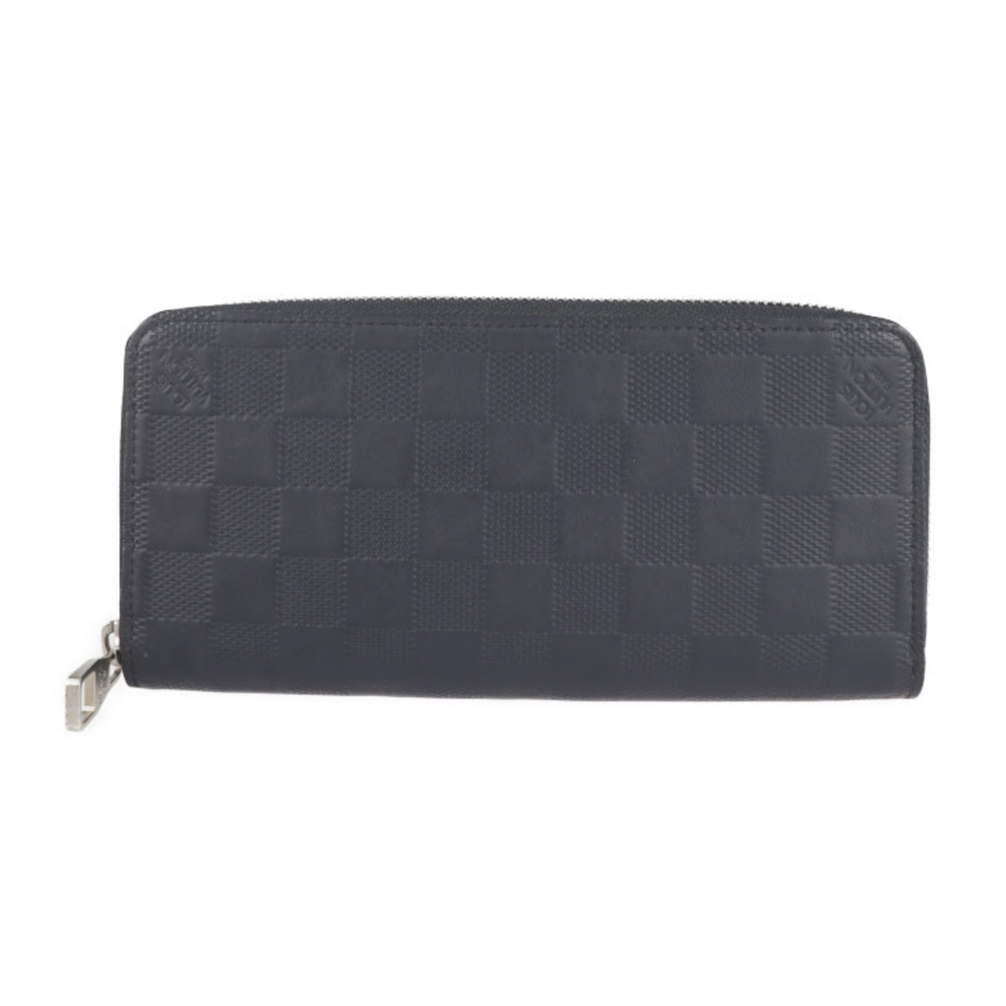 Louis Vuitton Zippy Wallet Vertical, Navy, Leather, wallet