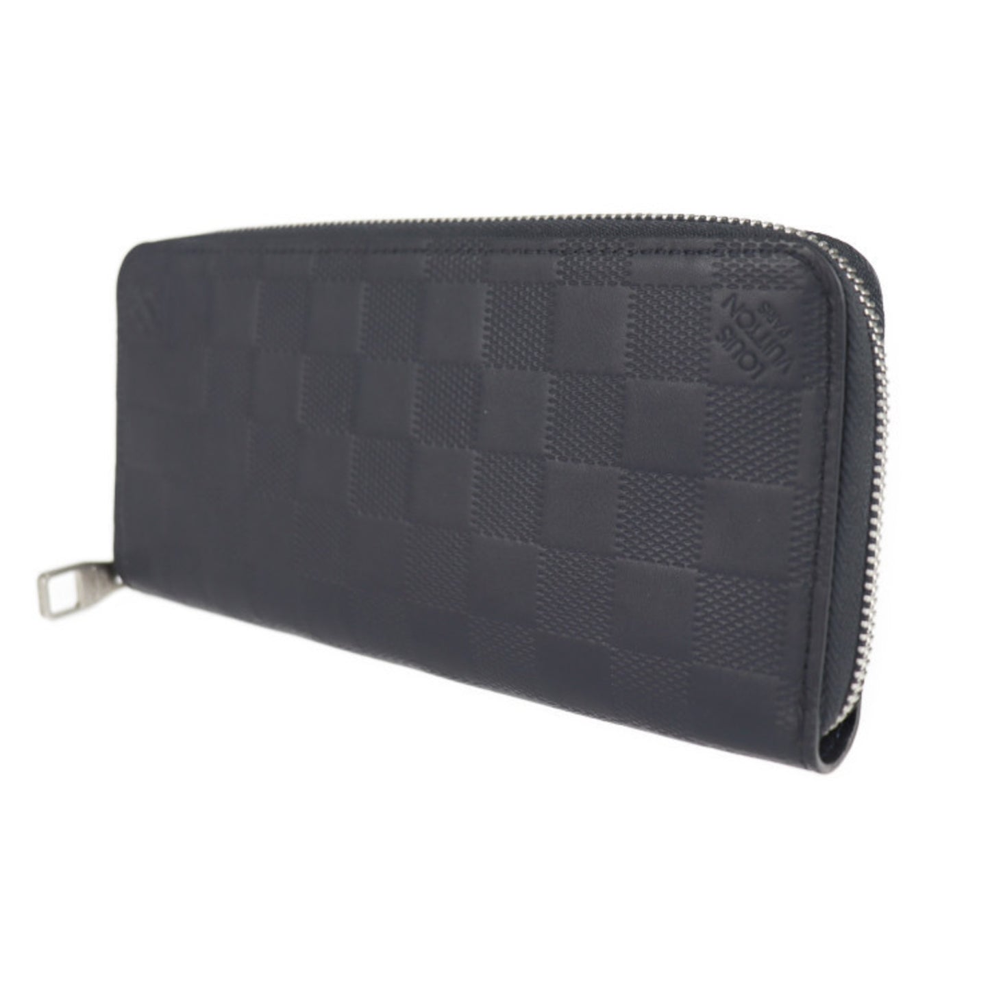 Louis Vuitton Zippy Wallet Vertical, Navy, Leather, wallet