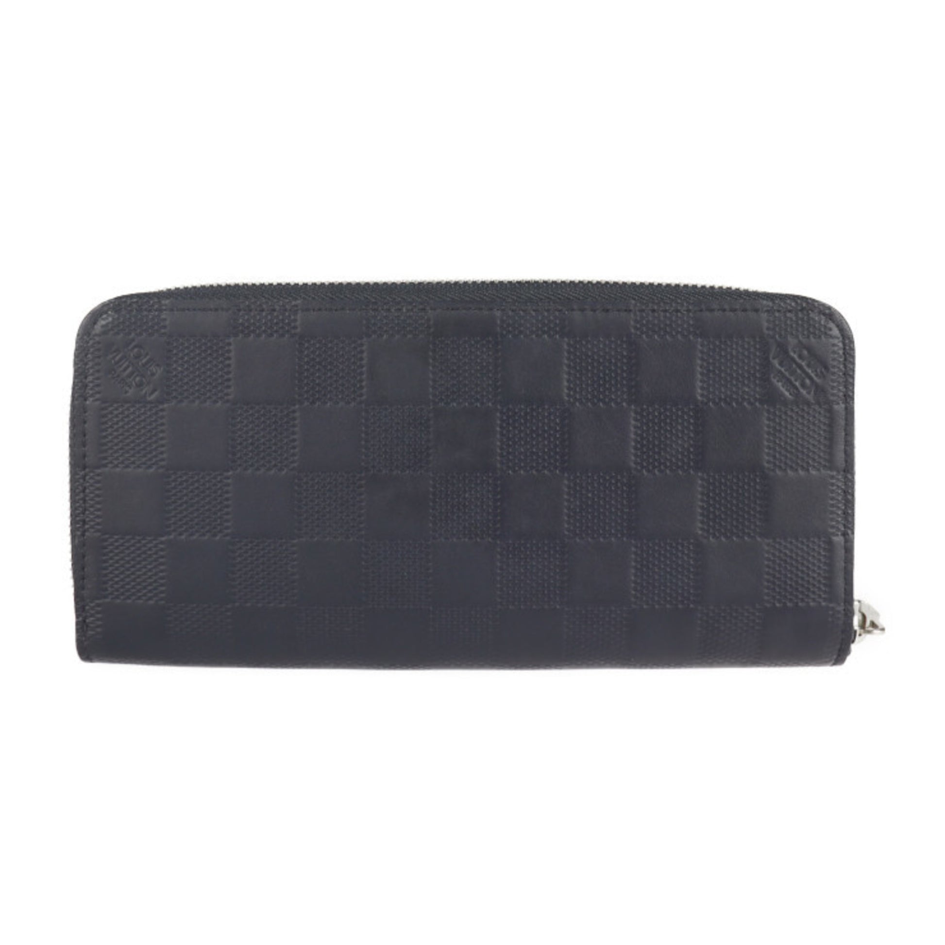 Louis Vuitton Zippy Wallet Vertical, Navy, Leather, wallet