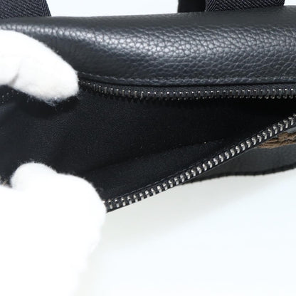 Christian Dior Saddle Pouch Belt Leather, Black, Leather, Clutch