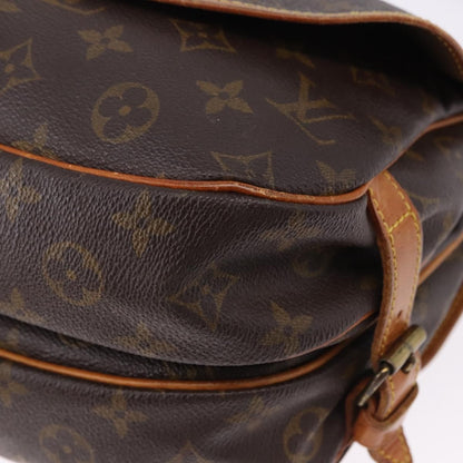 Louis Vuitton Saumur Canvas, Brown, Canvas, Shoulder Bag