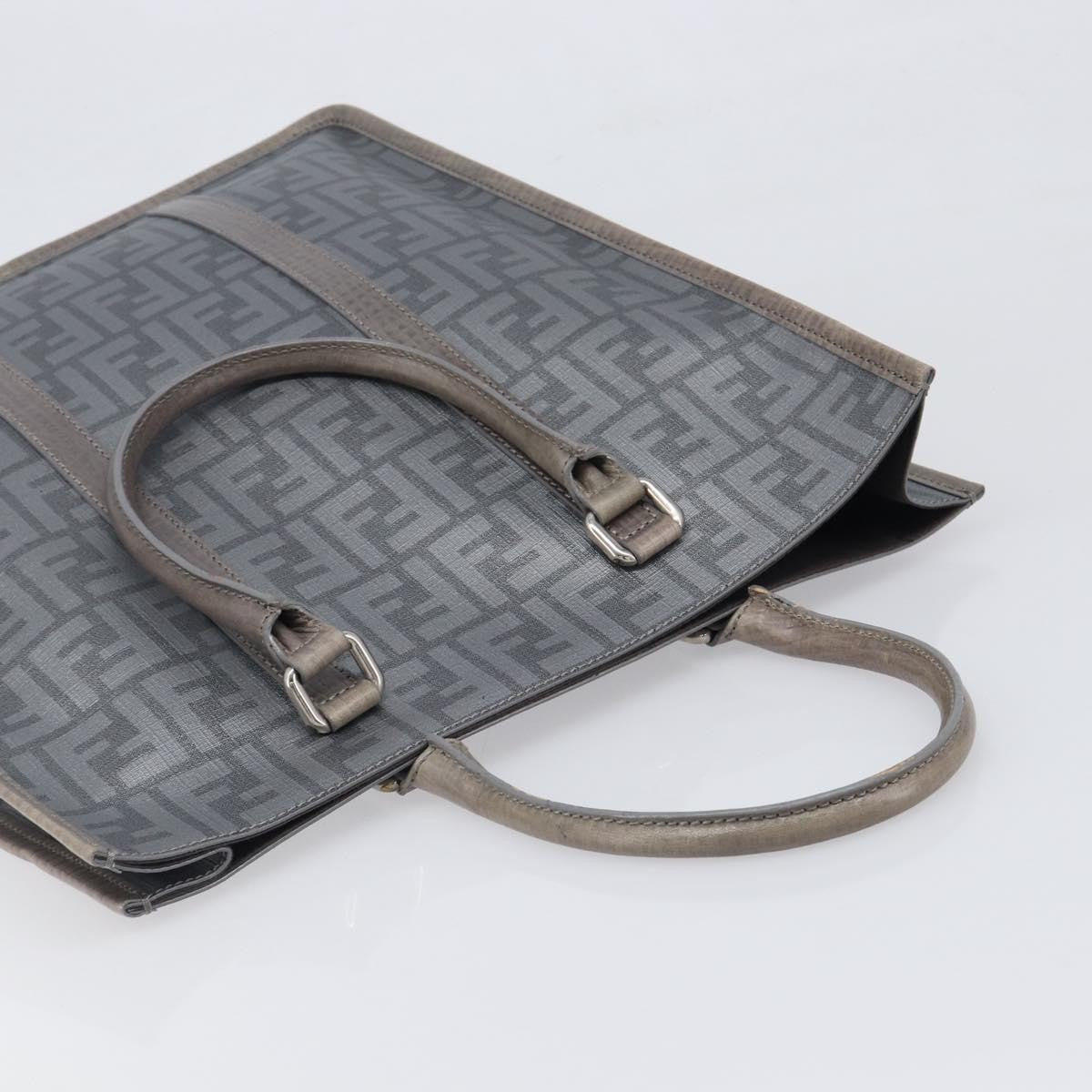 Fendi Open Shopping Zucca Canvas, Gray, Canvas, Tote Bag