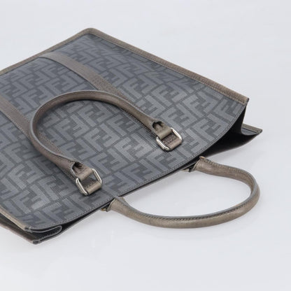 Fendi Open Shopping Zucca Canvas, Gray, Canvas, Tote Bag