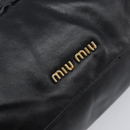 Miu Miu Shoulder Matelasse Leather, Black, Leather, Shoulder Bag