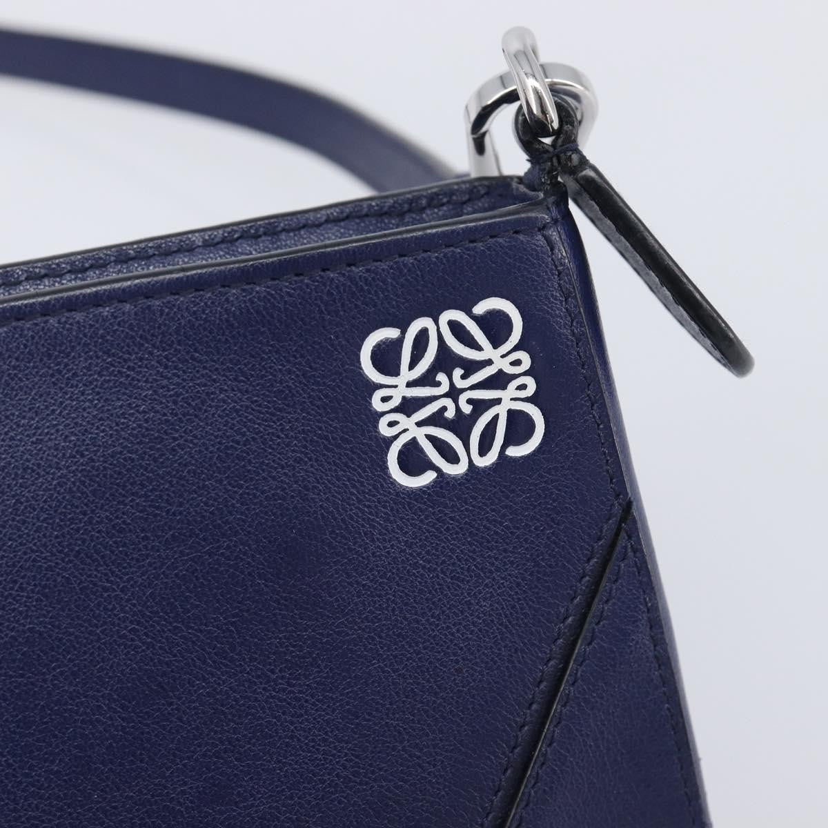 Loewe Puzzle Clutch Leather, Navy, Leather, Clutch