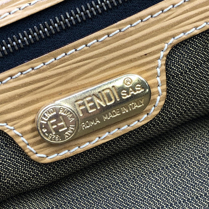 Fendi Zucca Tote Canvas, Brown, Canvas, Handbag