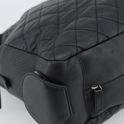 Chanel Mademoiselle Chain Quilted Lambskin, Black, Leather, Shoulder Bag