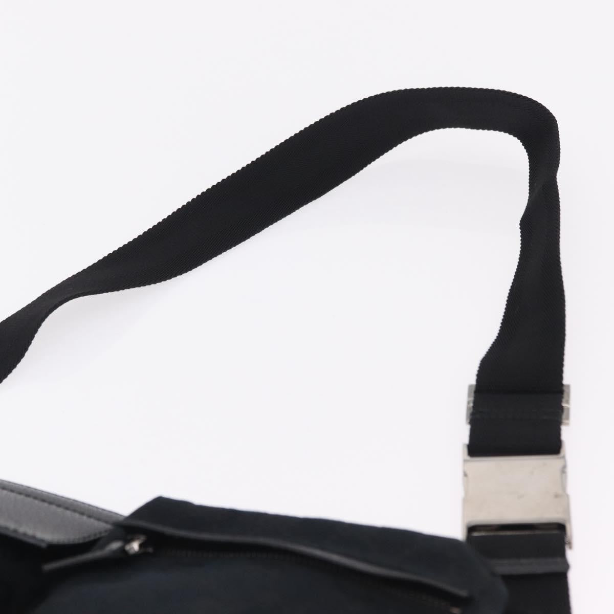 Gucci Vintage Double Web Belt Canvas, Black, Canvas, Shoulder Bag