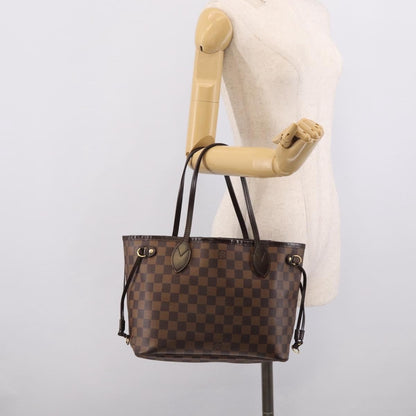 Louis Vuitton Neverfull Damier, Brown, Canvas, Tote Bag