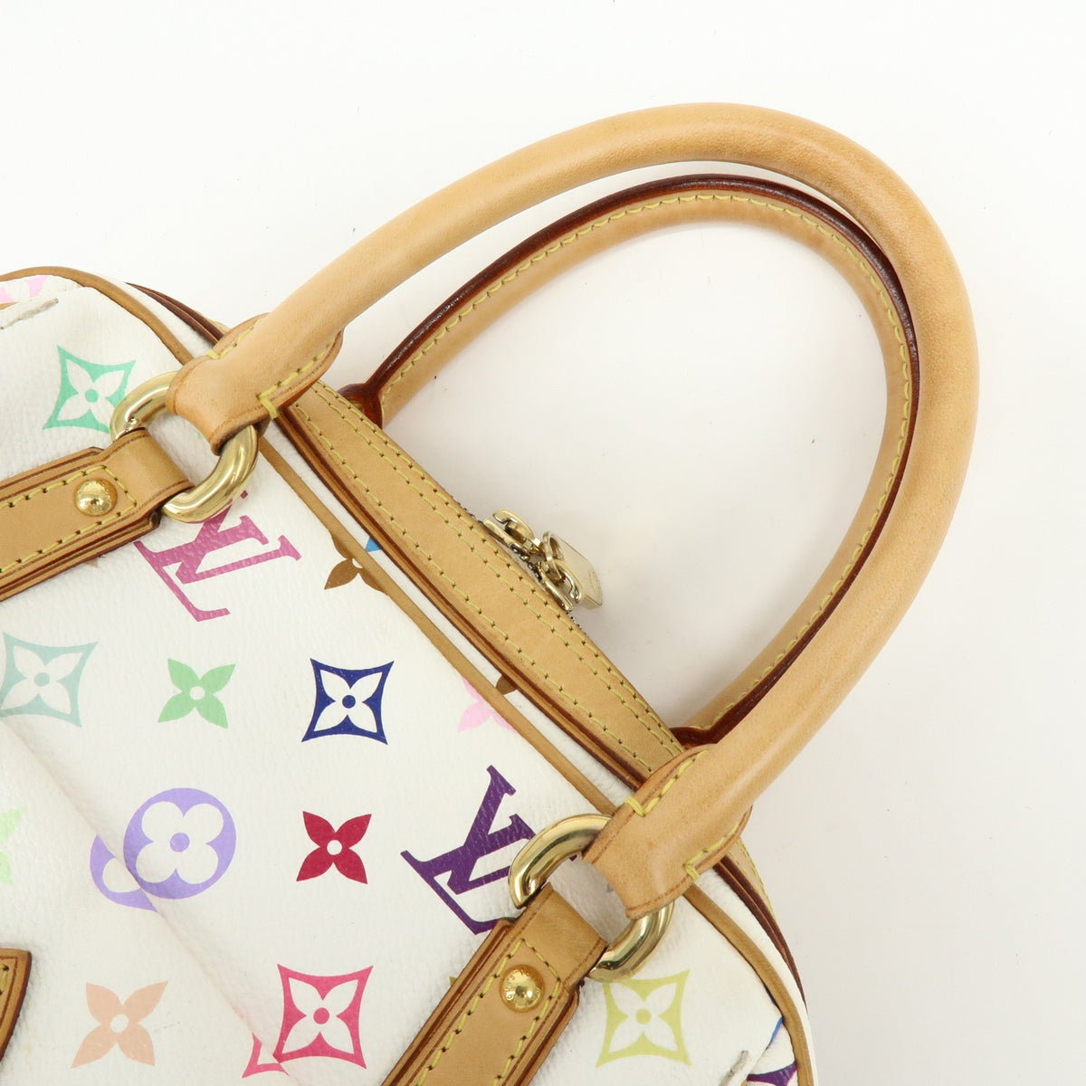 Louis Vuitton Priscilla Monogram Multicolor, White, Canvas, Handbag