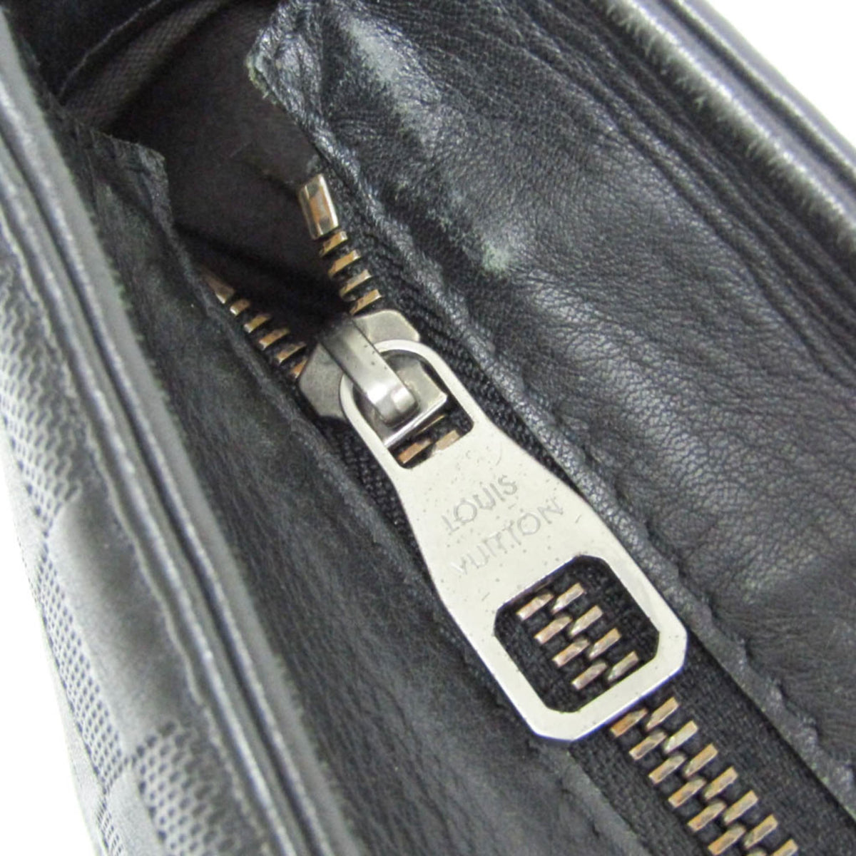 Louis Vuitton Tadao Damier Infini Leather, Black, Leather, Handbag