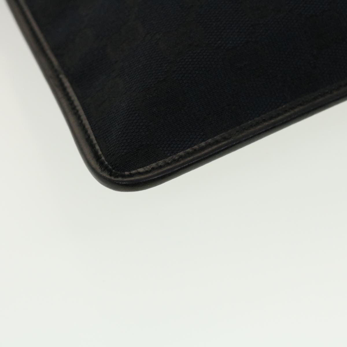 Gucci Vintage Flat Messenger GG Canvas and Leather, Black, Canvas, Handbag