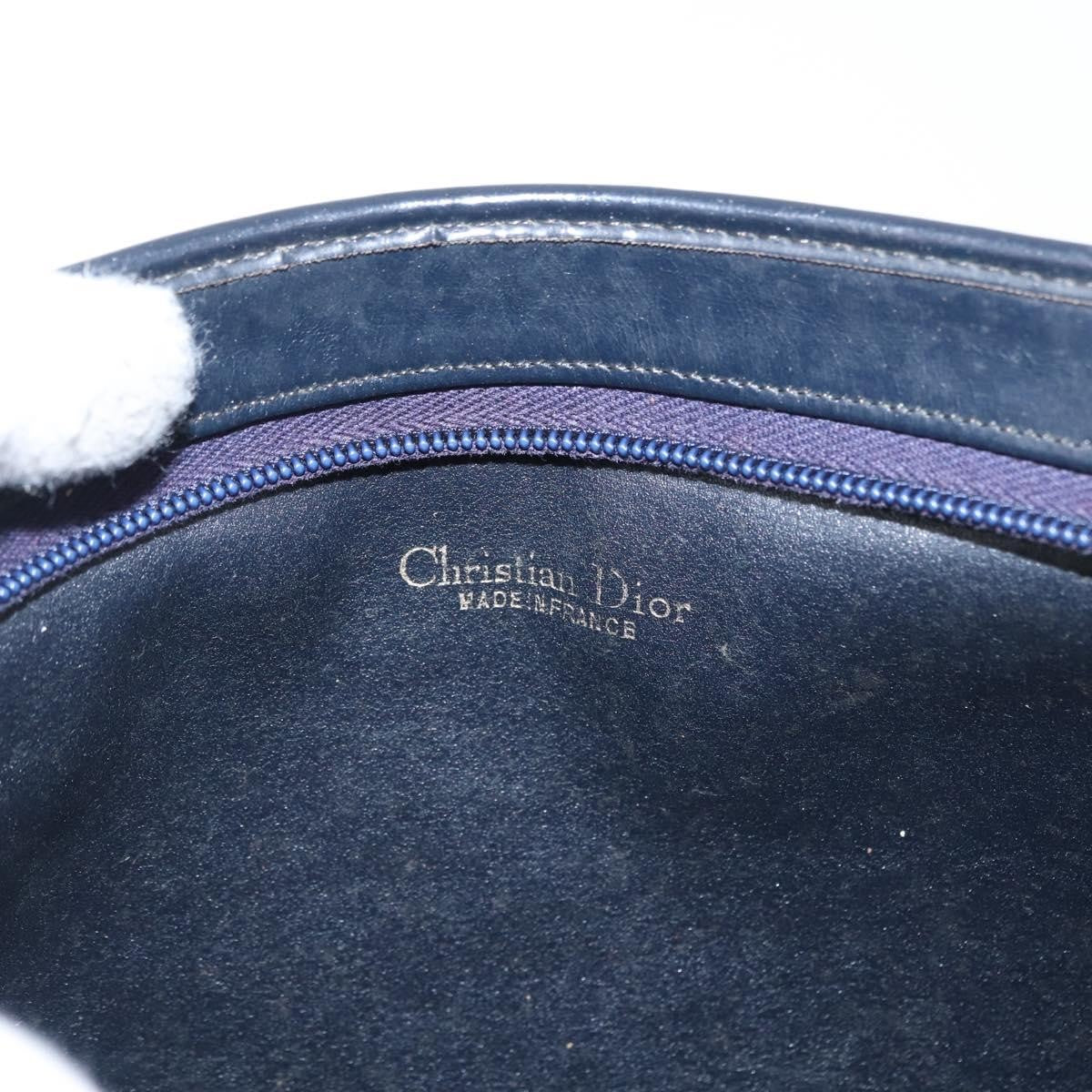 Christian Dior Vintage Trotter Canvas, Navy, Canvas, Shoulder Bag
