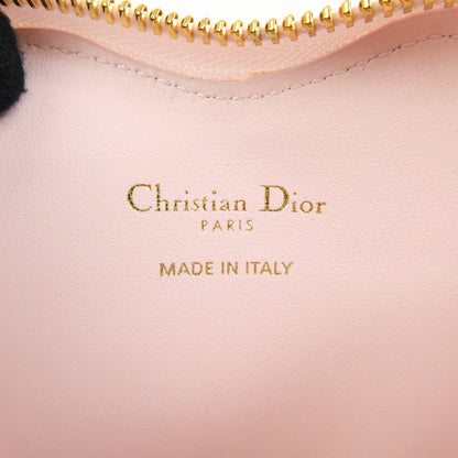 Christian Dior DiorAmour Caro Heart Pouch with Chain Cannage Quilt Calfskin, Pink, Leather, Clutch