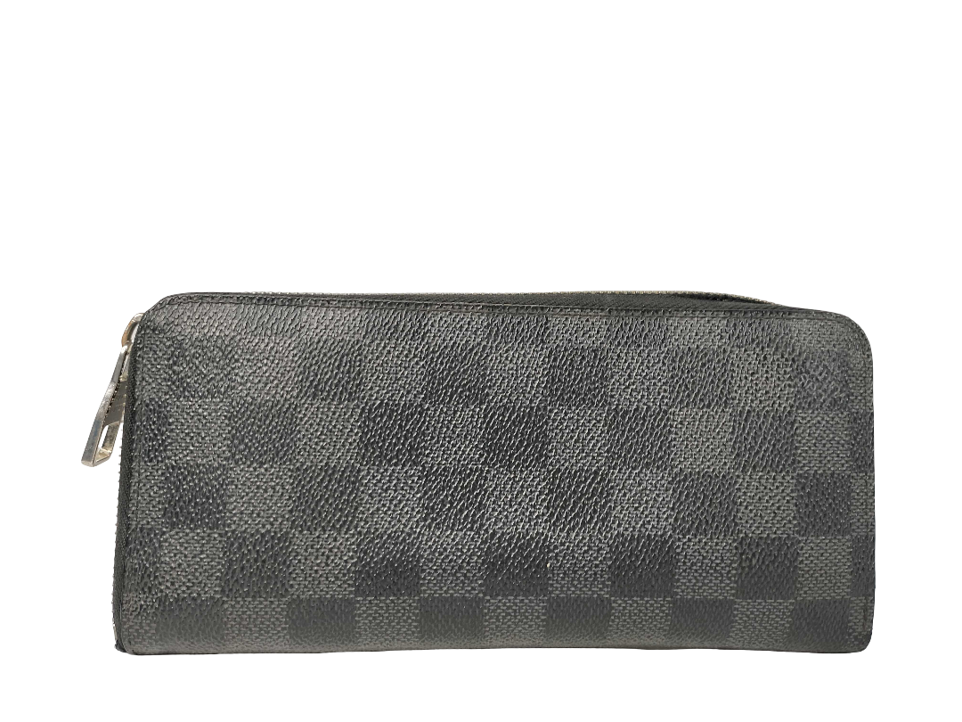 Louis Vuitton Zippy wallet vertical Damier Graphite, Black, Canvas, Wallet