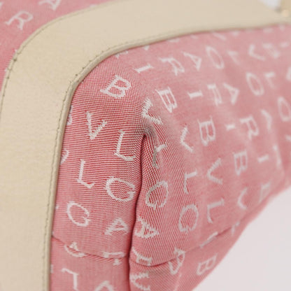 Bvlgari Logomania Canvas, Pink, Canvas, Shoulder Bag