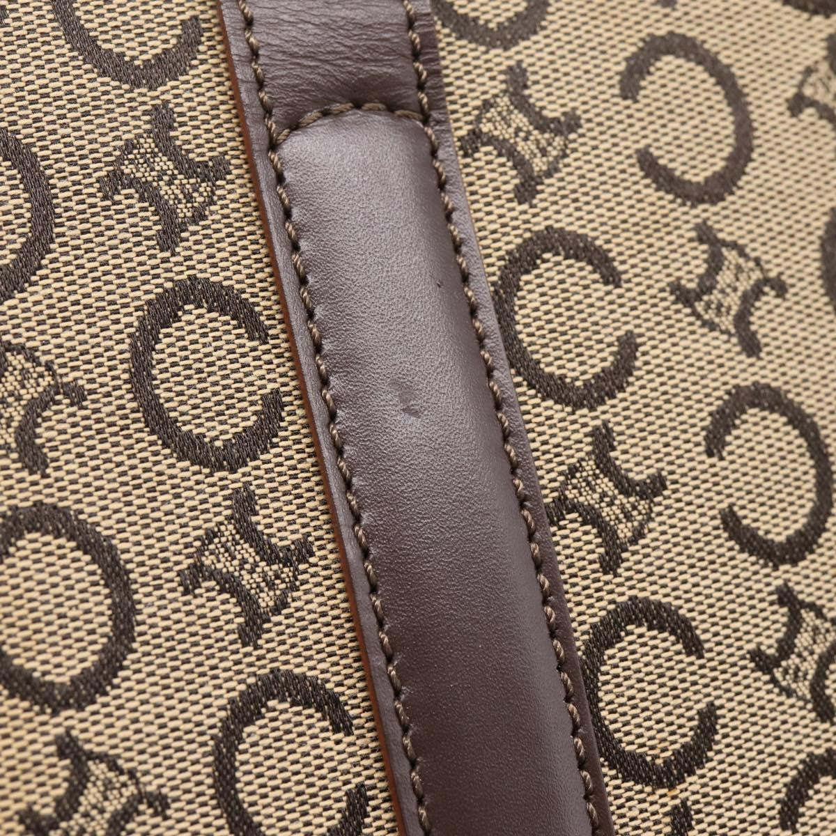 Celine C Macadam Canvas and Leather, Beige, Canvas, Tote Bag
