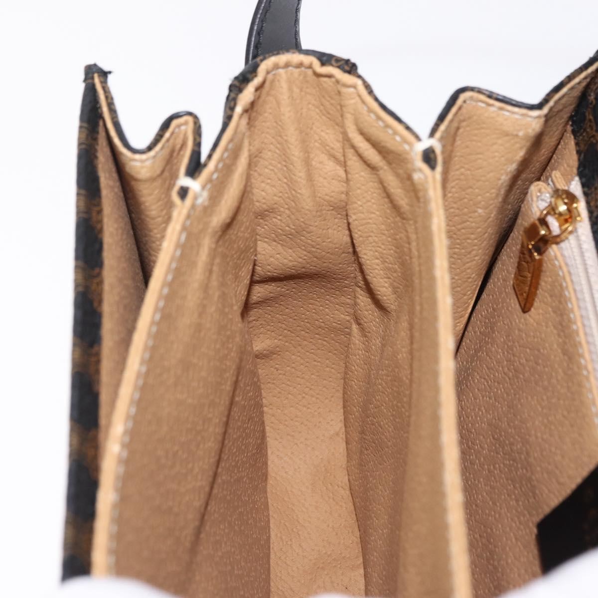 Celine Vintage Horse Carriage C Macadam Canvas and Leather, Black, Canvas, Shoulder Bag