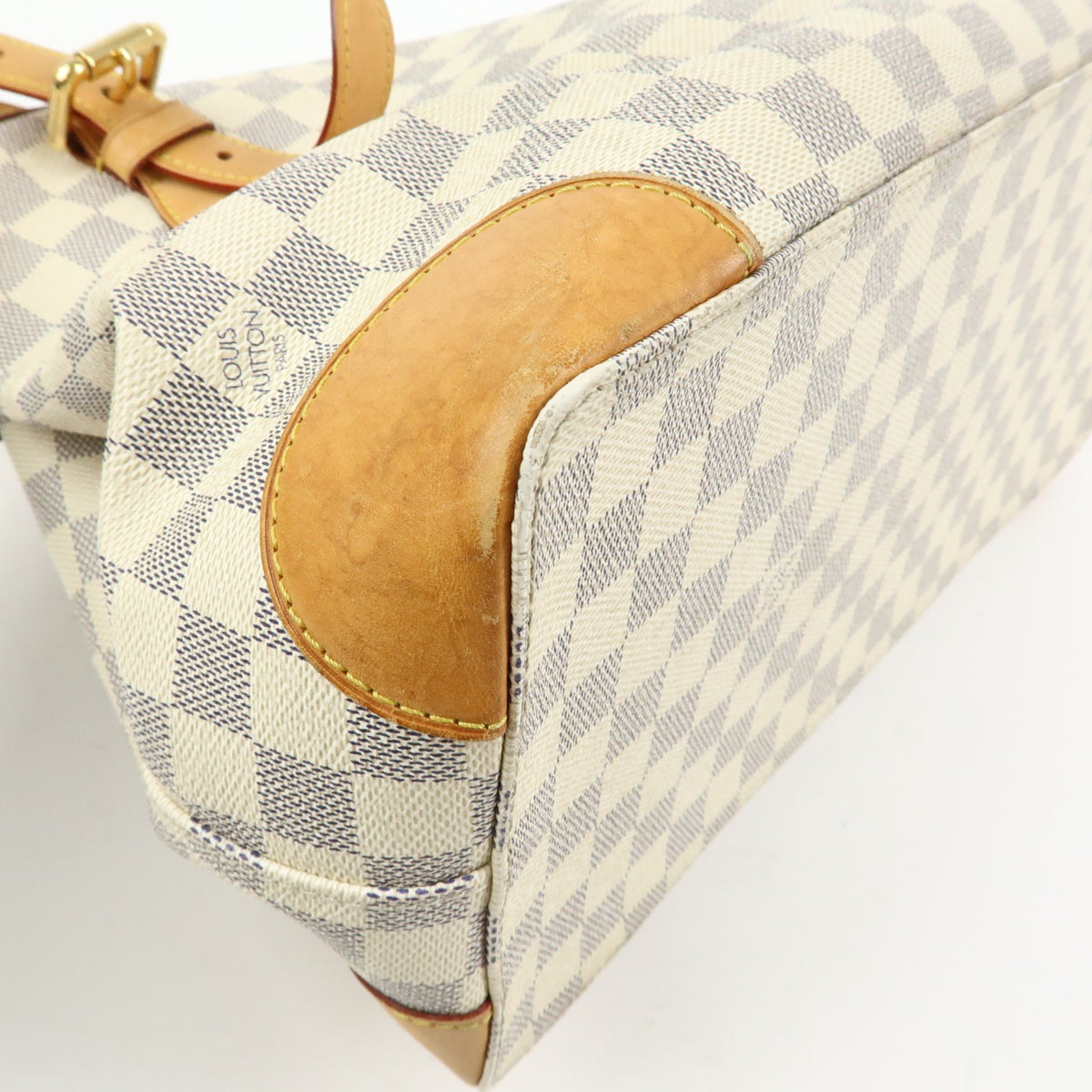 Louis Vuitton Hampstead Damier, Beige, Canvas, Handbag