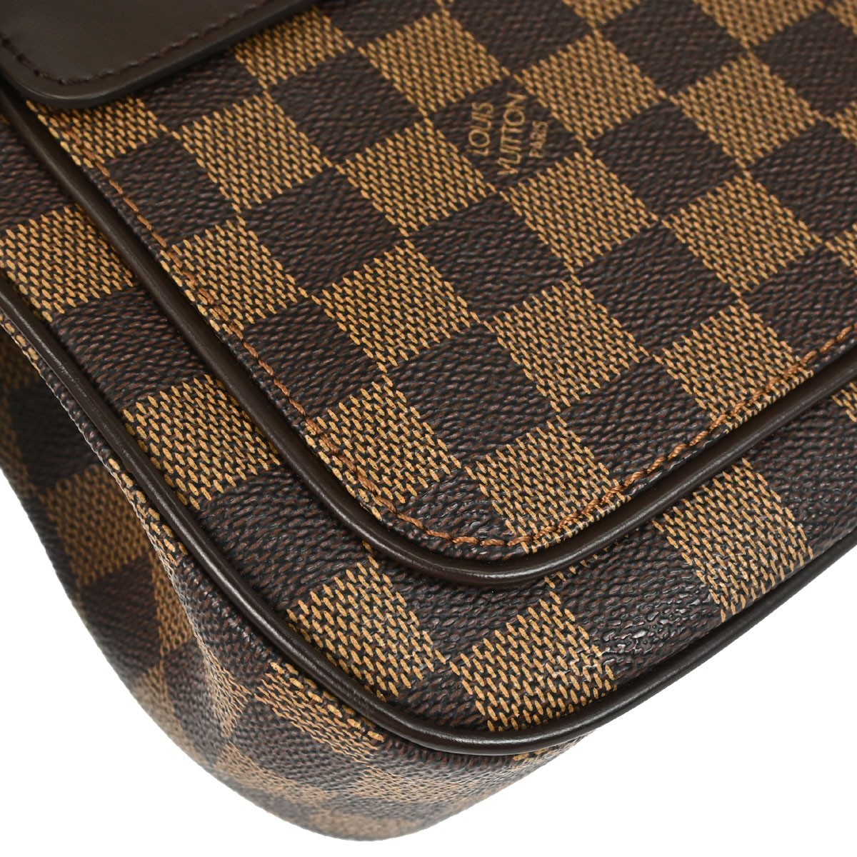 Louis Vuitton Aubagne Damier Ebene, Brown, Canvas, Shoulder Bag