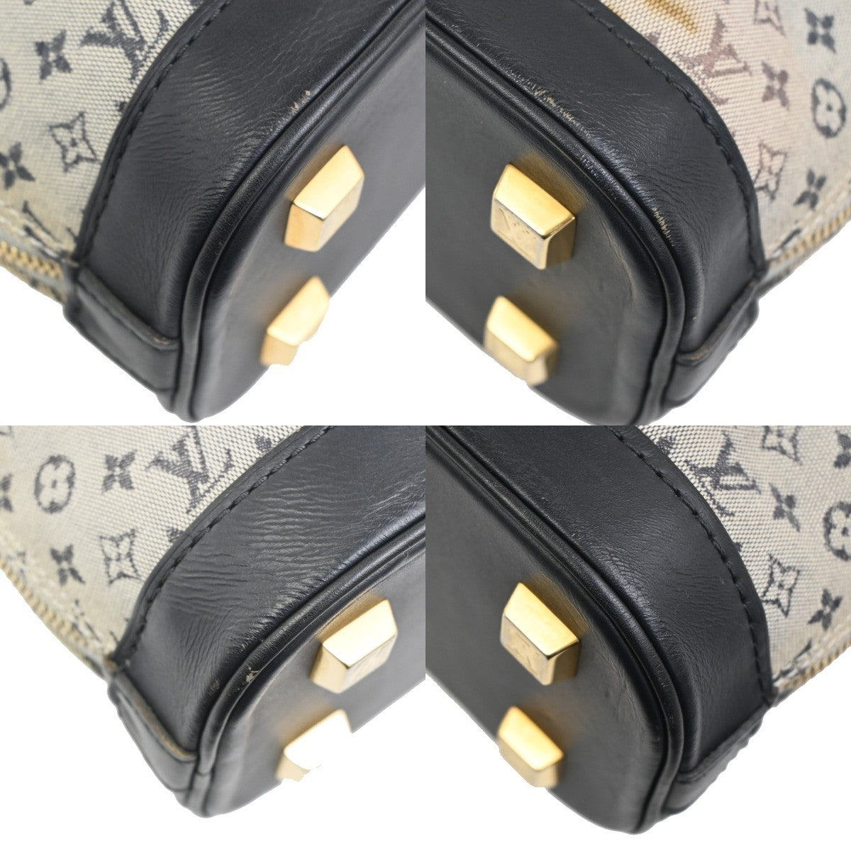 Louis Vuitton Alma Mini Lin, Blue, Canvas, Handbag
