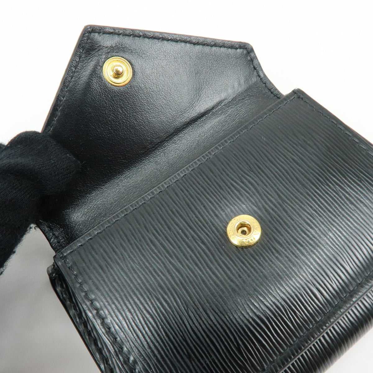 Prada Envelope Trifold Saffiano Leather, Black, Leather, Wallet