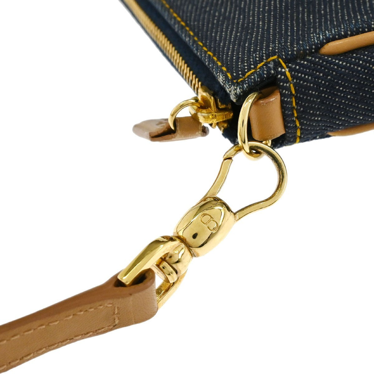 Christian Dior Vintage Saddle Denim, Navy, Denim, Handbag