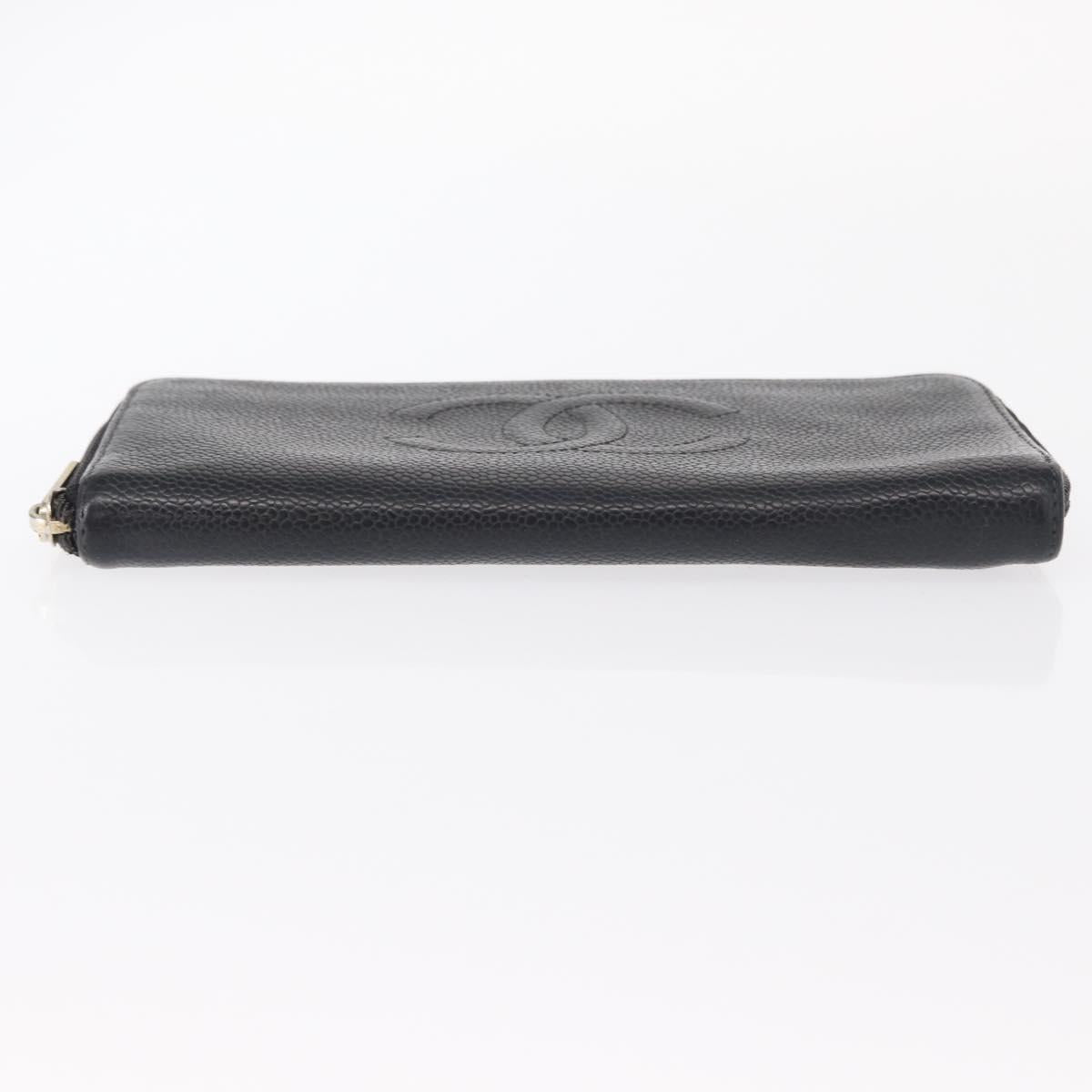 Chanel CC Zip Around Wallet Stitched Lambskin, BLACK, LEATHER, Wallets