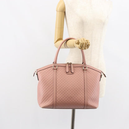 Gucci Britt Convertible Dome Satchel Microguccissima Leather, Pink, Leather, Tote Bag