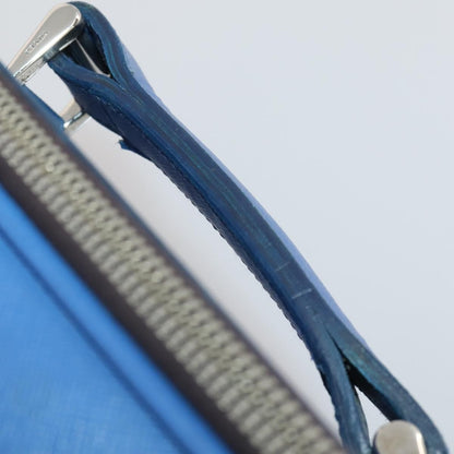 Prada Travel Saffiano Leather, Blue, Leather, Travel Bag