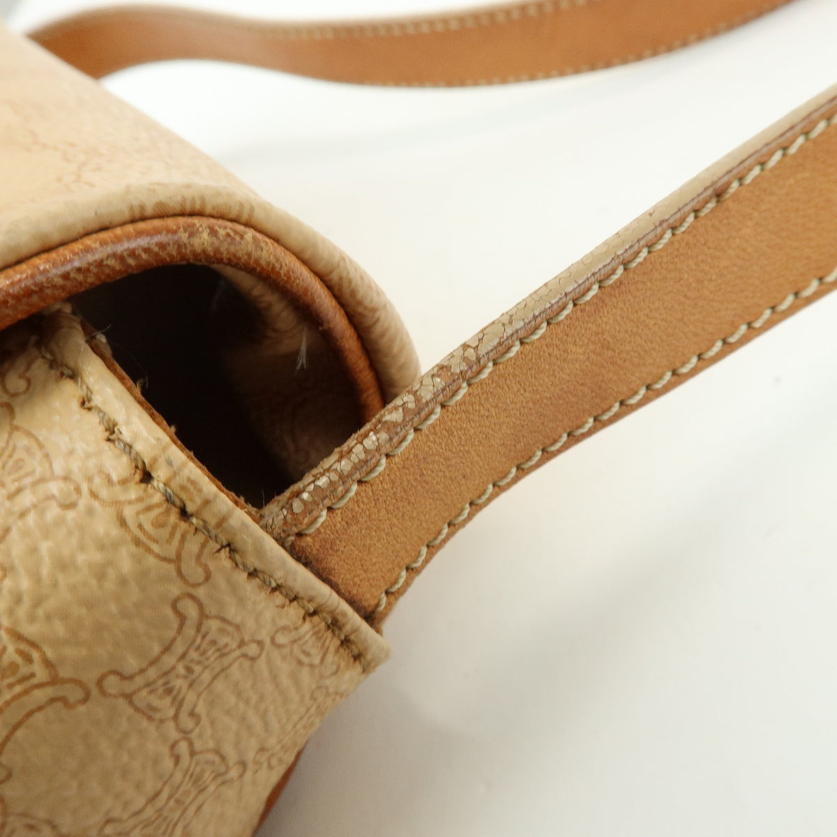 Celine Macadam Canvas and Leather, Beige, PVC, Tote Bag