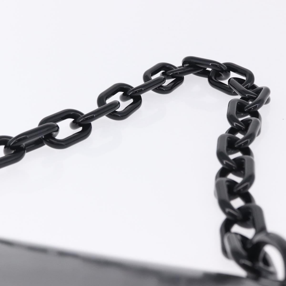 Prada Chain Shoulder Leather, Black, Leather, Shoulder Bag
