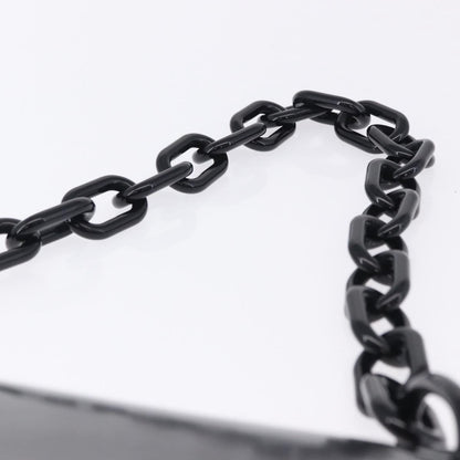 Prada Chain Shoulder Leather, Black, Leather, Shoulder Bag