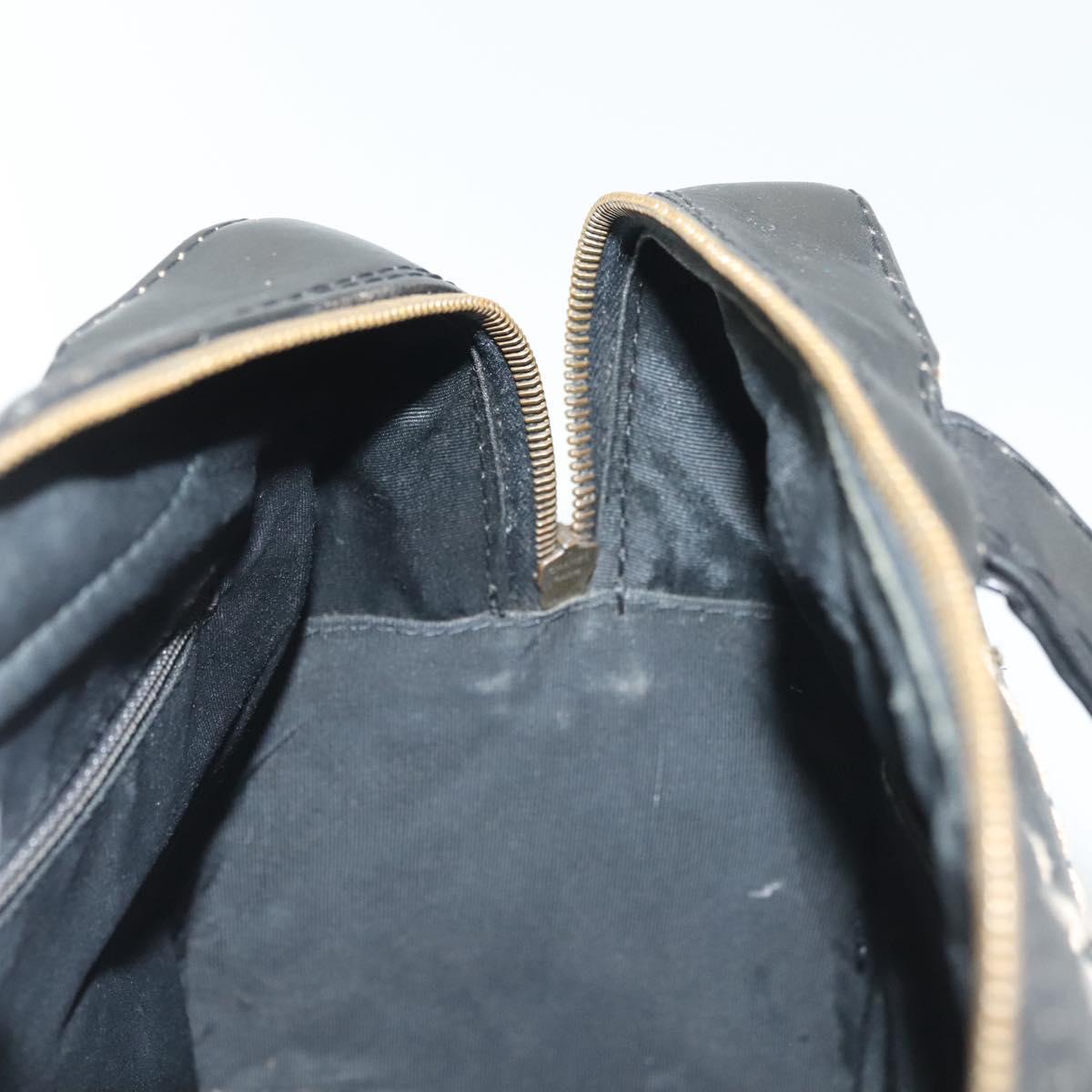 Chanel Surpique Boston Bag Quilted Leather, BLACK, LEATHER, Travel bag