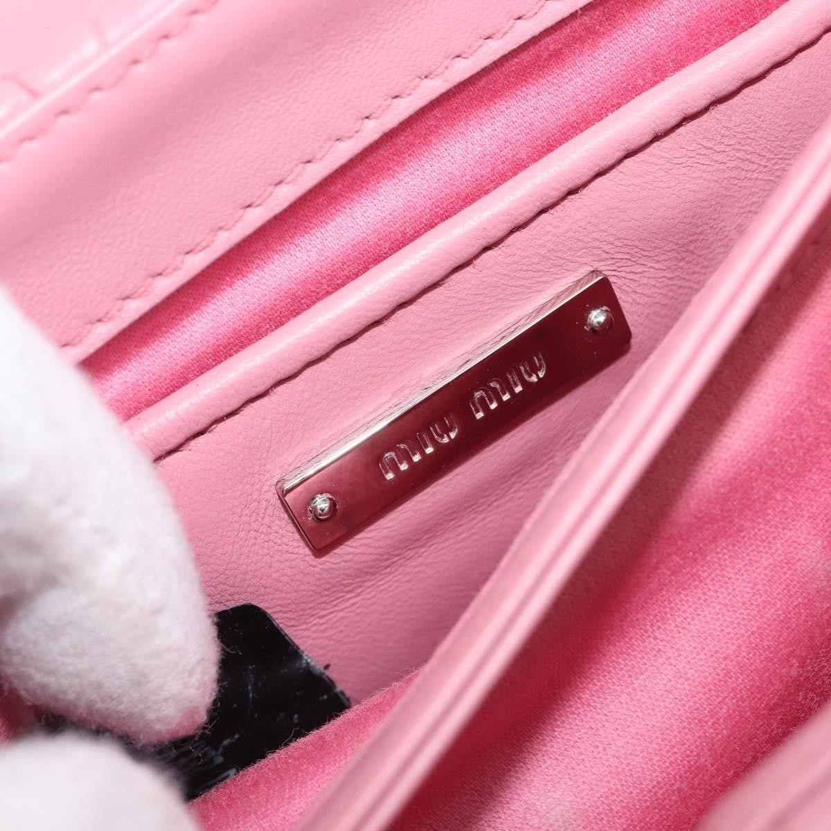 Miu Miu Convertible Flap Haircalf & Matelassé Nappa Leather, Pink, Calfskin, Crossbody Bag
