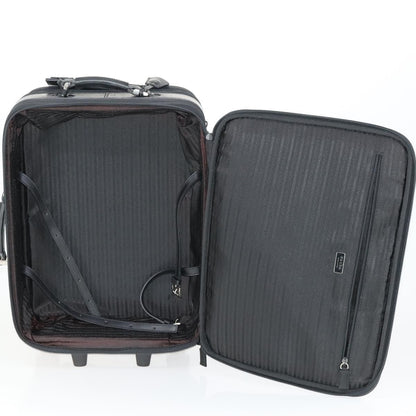 Prada Trolley Rolling Luggage Tessuto and Saffiano Leather, Black, Nylon, Travel Bag