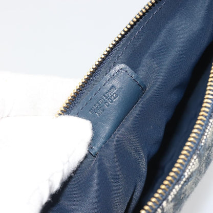 Christian Dior Vintage Saddle Diorissimo Canvas, Navy, Canvas, Shoulder Bag