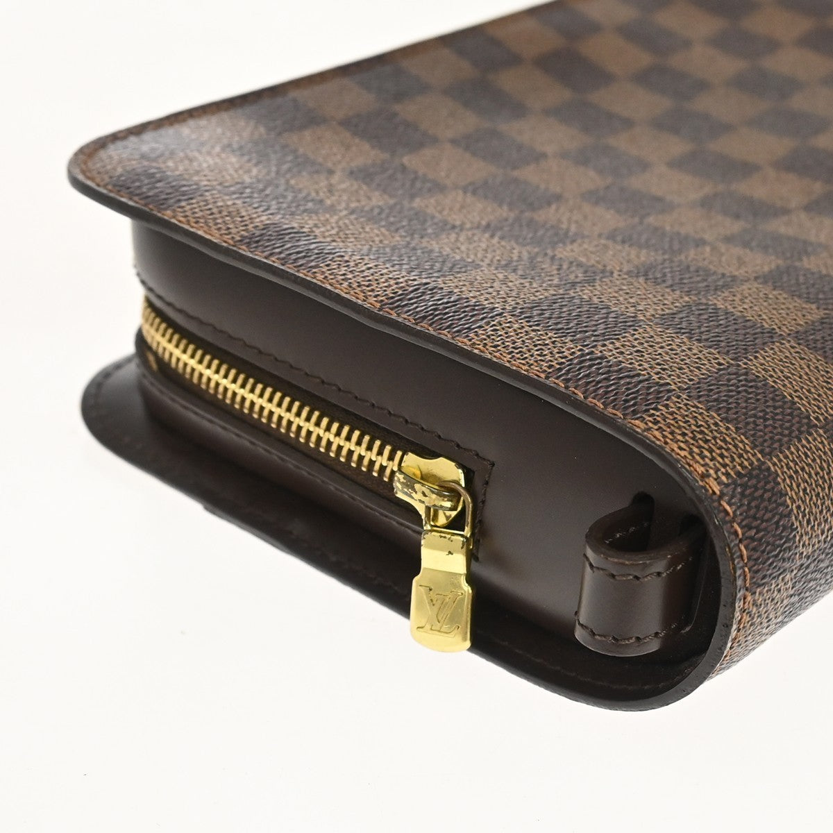 Louis Vuitton Pochette Saint Louis Damier, Brown, Canvas, Clutch