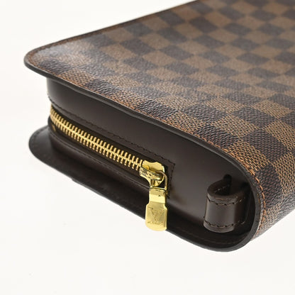 Louis Vuitton Pochette Saint Louis Damier, Brown, Canvas, Clutch