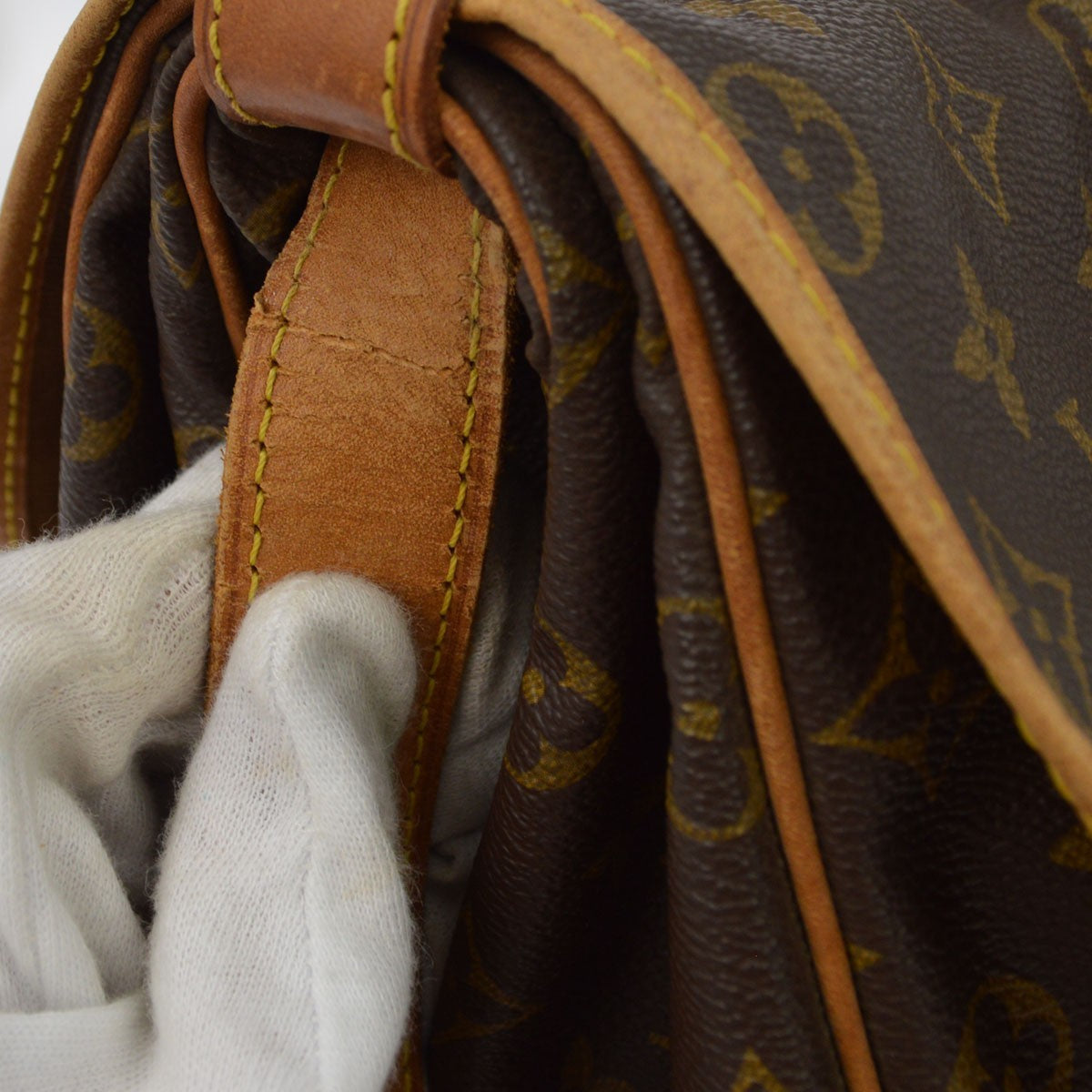 Louis Vuitton Saumur Monogram Canvas, Brown, Canvas, Shoulder Bag