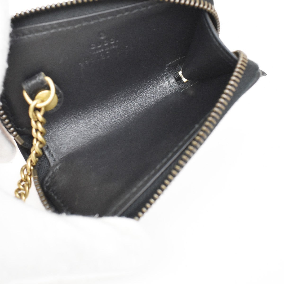 Gucci GG Marmont Zip Around Matelasse Leather, Black, Leather, Wallet